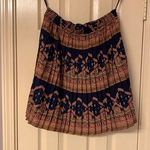 Anthropologie Edme & Esyllte Geometric Print Pleated Skirt Size M